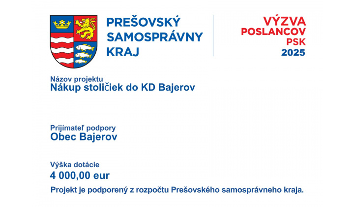 Podpora PSK z Výzvy poslancov 2025
