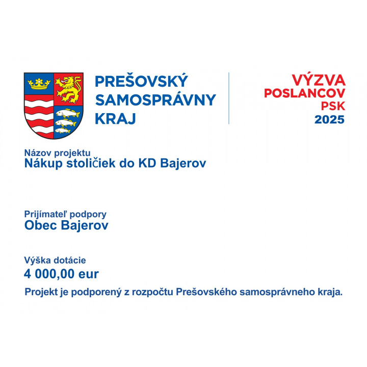 Podpora PSK z Výzvy poslancov 2025